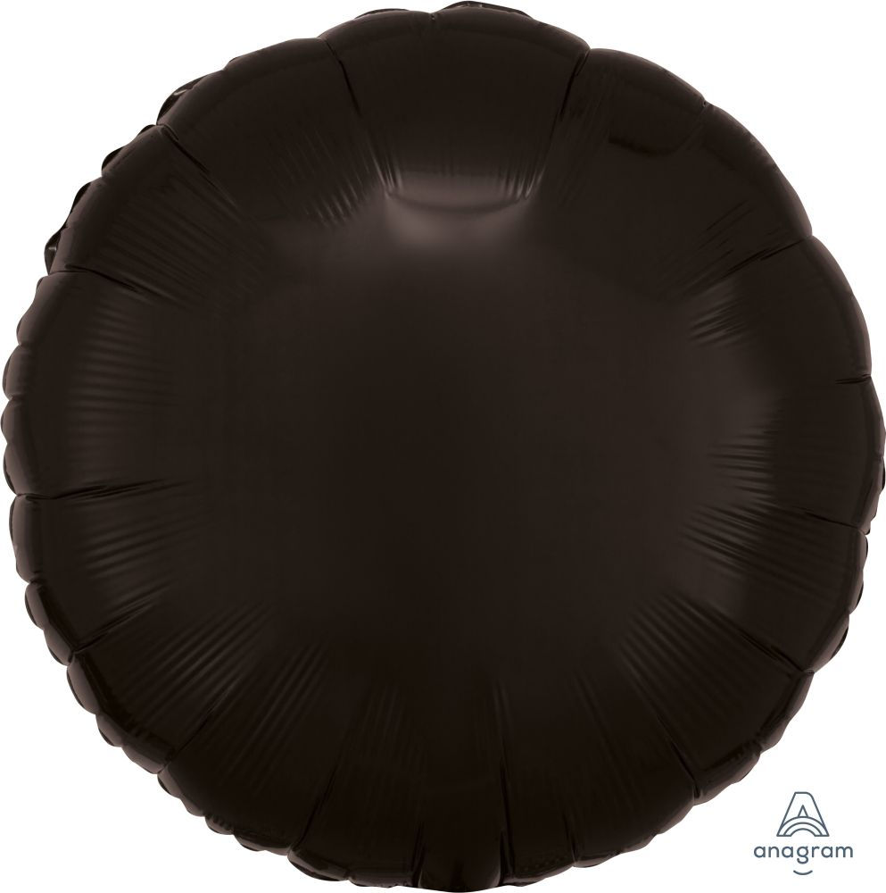 18" Black Circle Flat Balloon