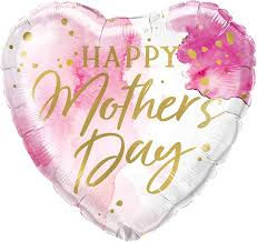 Heart Mothers Day Pink Watercolor 18in