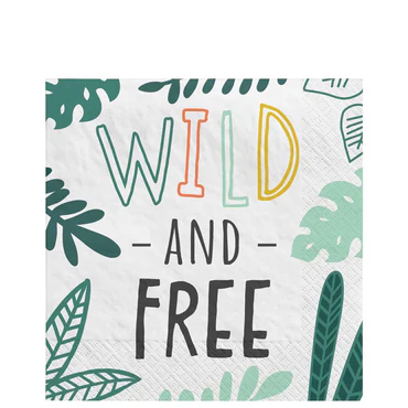 GET WILD BIRTHDAY BEVERAGE NAPKINS