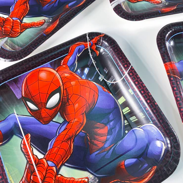 SPIDERMAN WEBBED PAPER PLATES 9oz 8 pcs