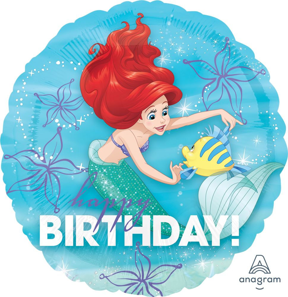 18" Ariel Dream Big Happy Birthday Balloon