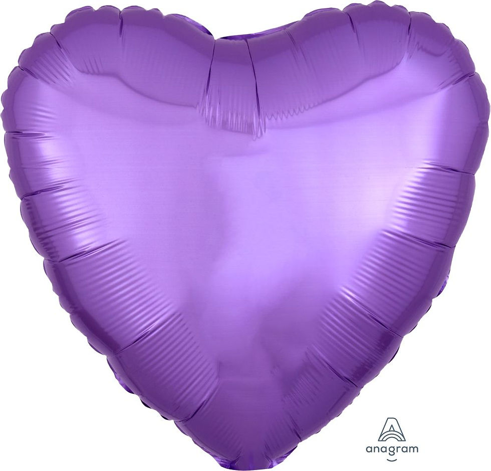 18" Pearl Lavender Heart Flat Balloon