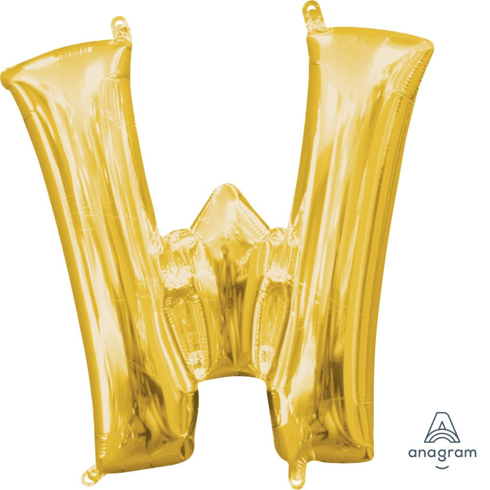 16" Gold Letter V Balloon