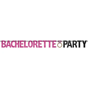 BACHELORETTE GLITTER PARTY BANNER