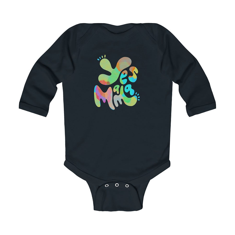 Thumbnail: Yes Mama Rainbow - Infant Long Sleeve Bodysuit
