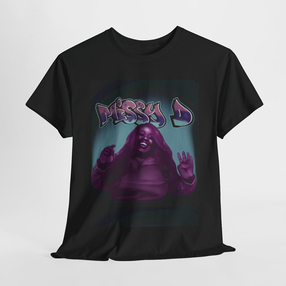 Thumbnail: Missy D - Black T Shirt - No Background