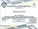 Dog Training Certificate