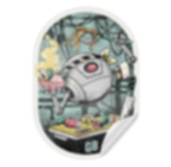 Ballbot Sticker