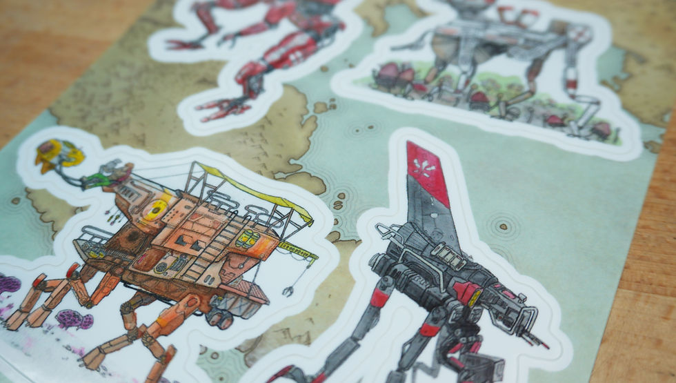 Thumbnail: Mecha Sticker Sheet