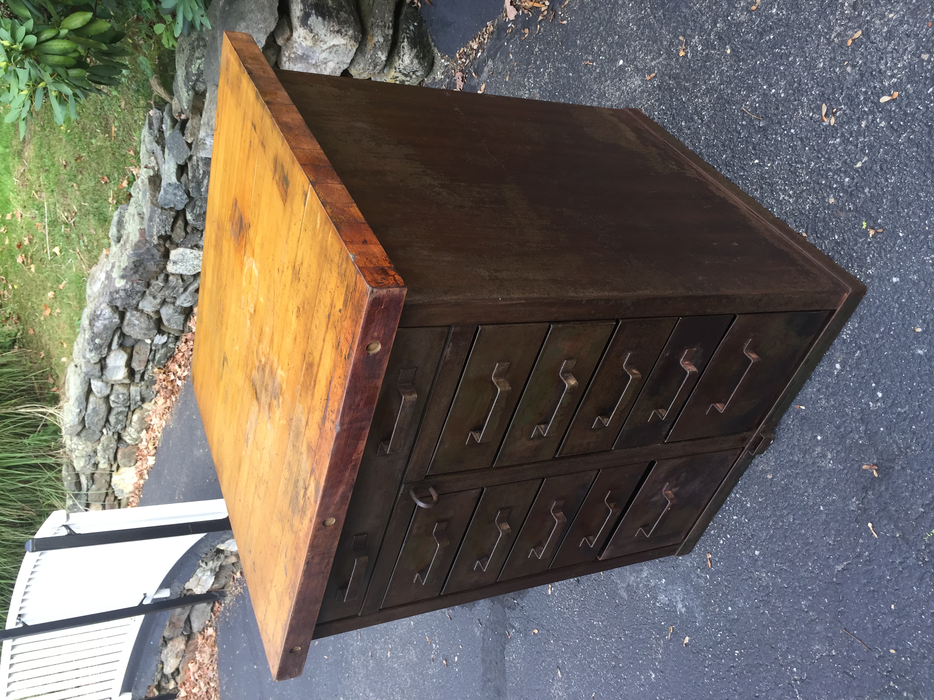Industrial Cabinet w/ Butcher Block