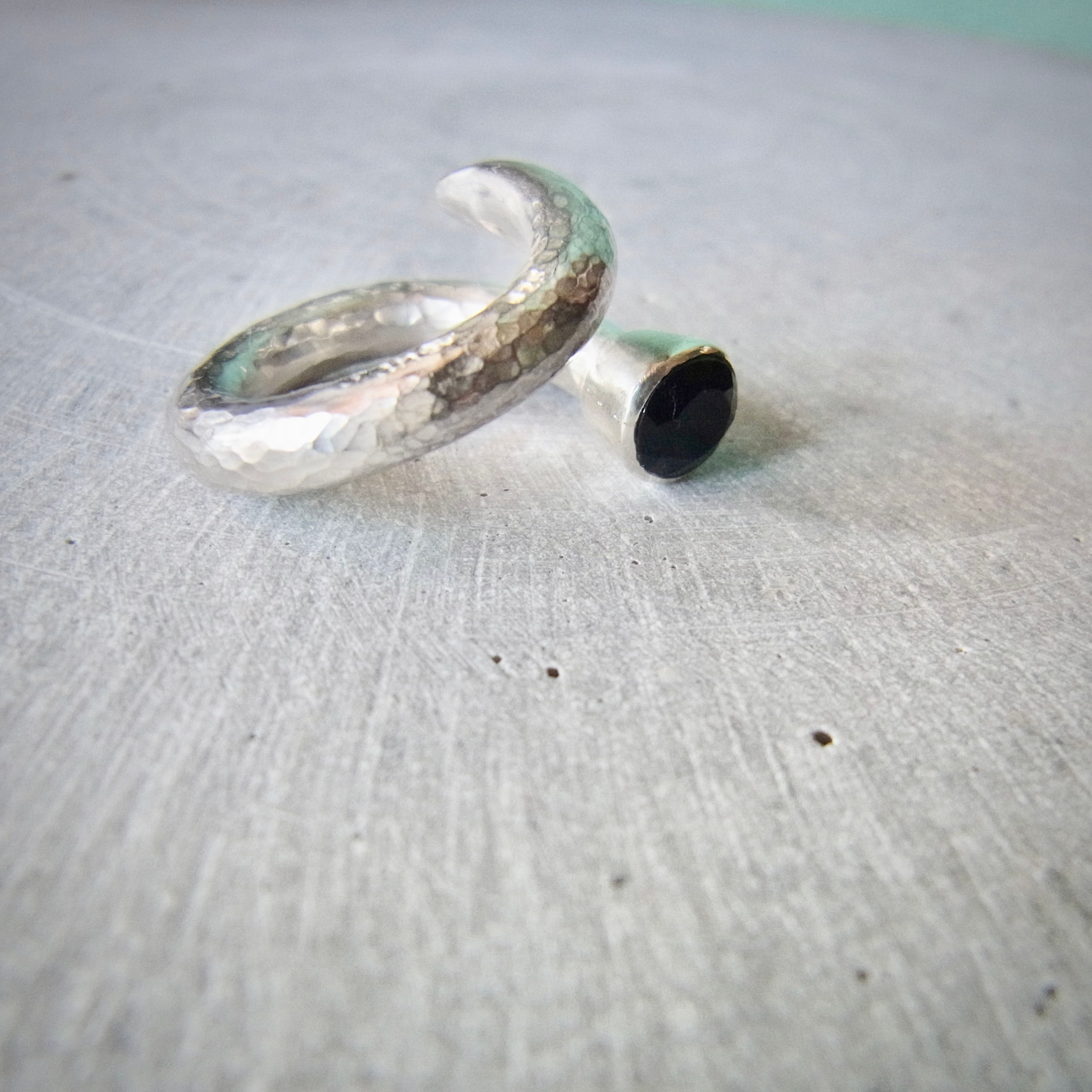 MAMMOTH TUSK PINKY RING /SPINEL