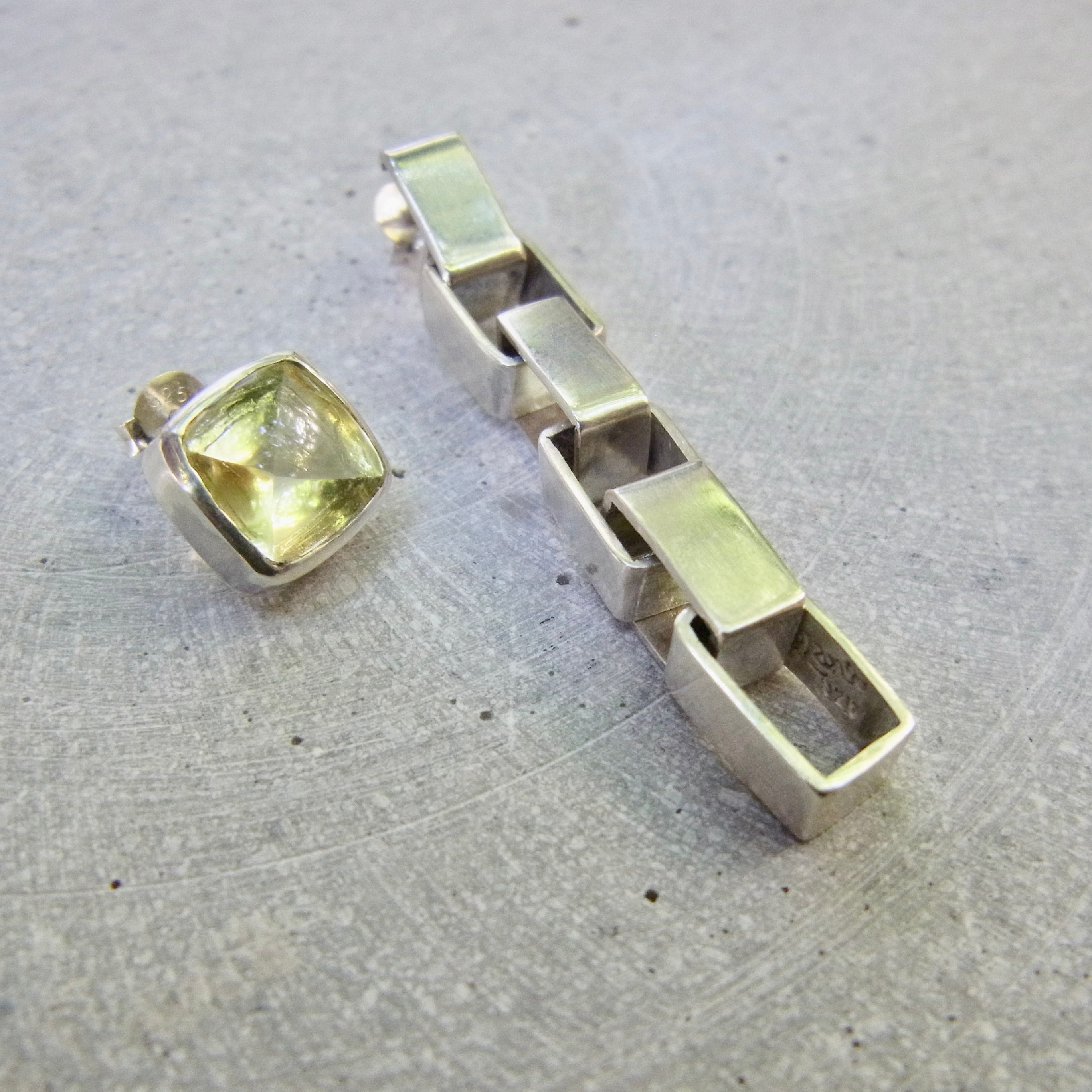 CHAINxLEMON Quartz set pierces