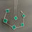 Thumbnail: White Green Four Clover Set (1 clover Necklace )