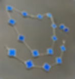 Thumbnail: White Blue Four Clover Full Set  (10 clover necklace)