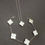 Thumbnail: Silver White Mother of Pearl Full Set (1 clover Necklace)
