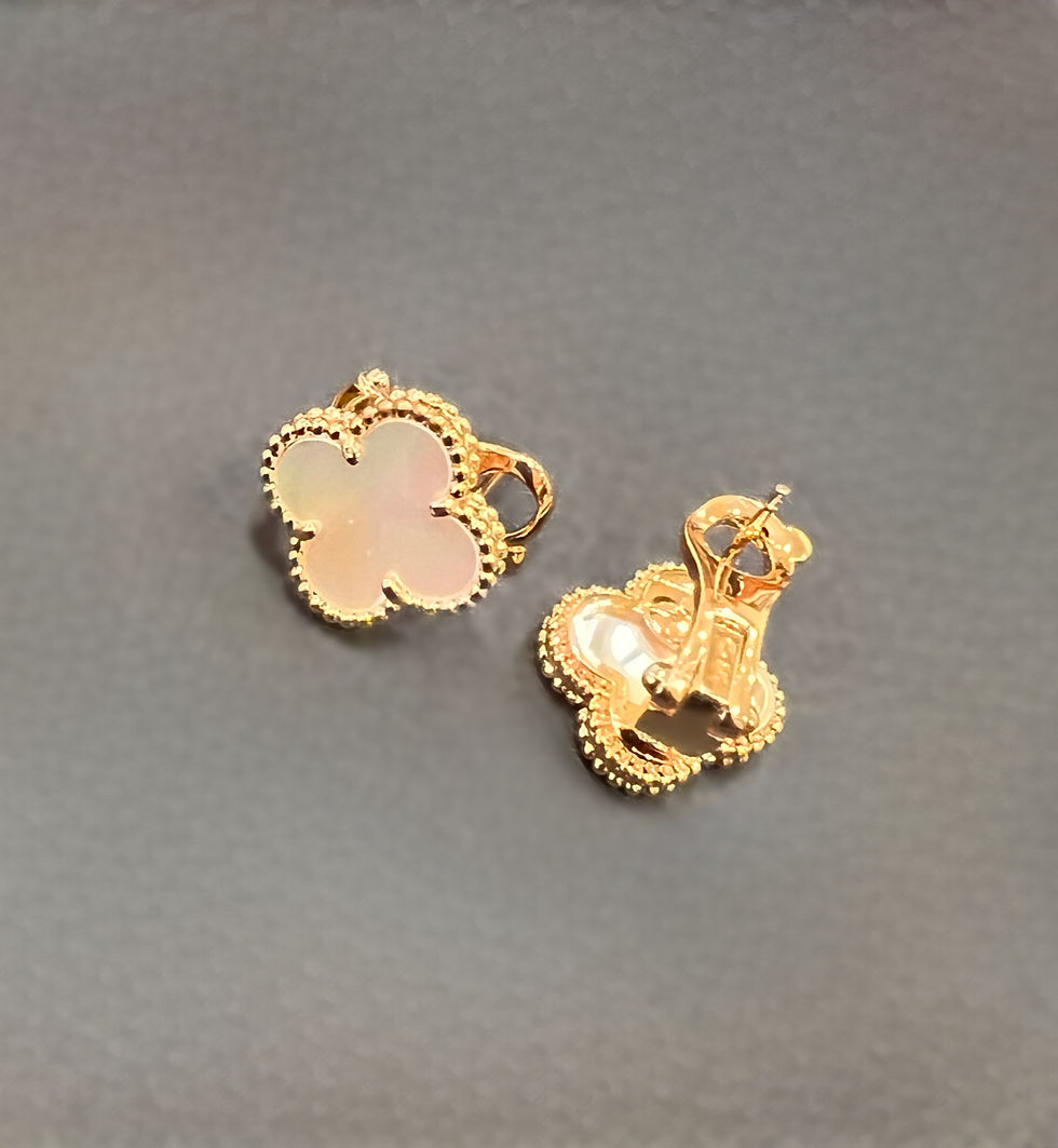 Thumbnail: Rose Golden White Four Clover Full Set (10 clover Necklace)