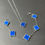 Thumbnail: White Blue Four Clover 1 Necklace 