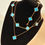 Thumbnail: Golden Turquoise Four Clover Full Set ( 1 clover necklace)