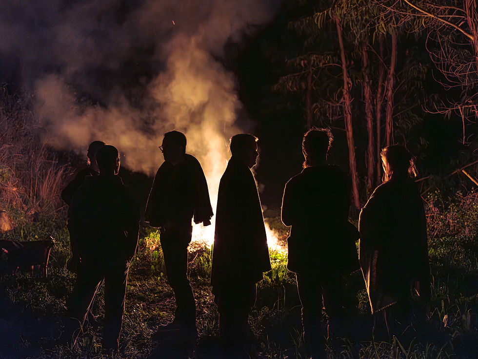 Fire ceremony at The Huachuma Project