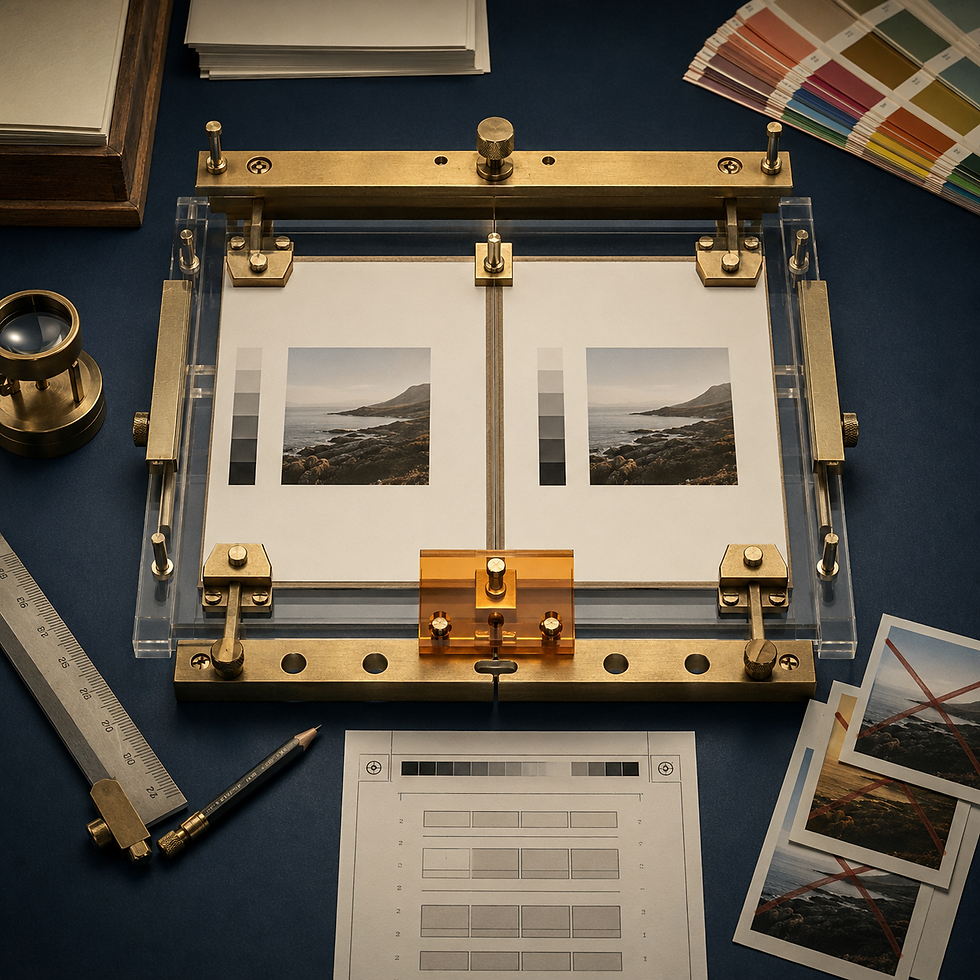 A precision campaign testing apparatus locks every element except one removable variable.