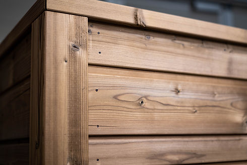 Thermo Fichte gehobelt mit Holznagel Verbindung