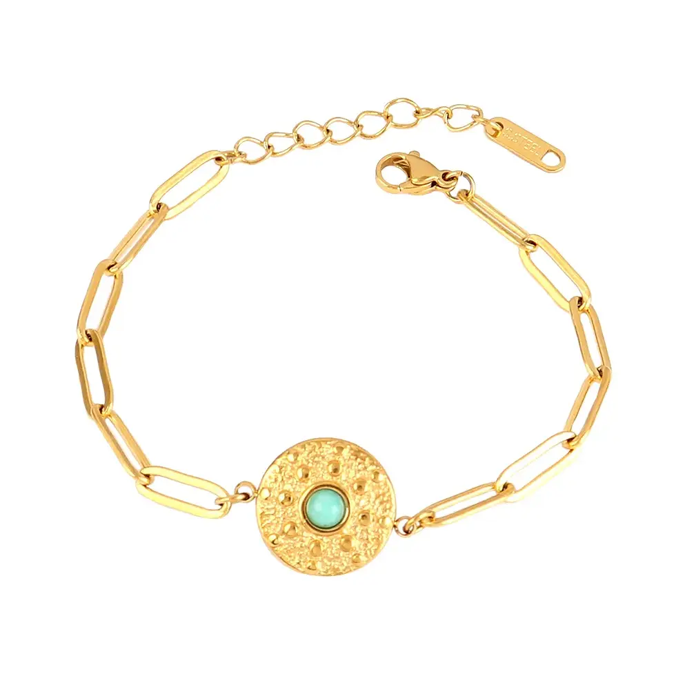 Miniature : Bracelet en Acier inoxydable et pierre naturelle
