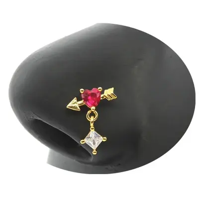 Thumbnail: 20G Titanium Stainless Steel Nose Rings Jewelry L-Bend