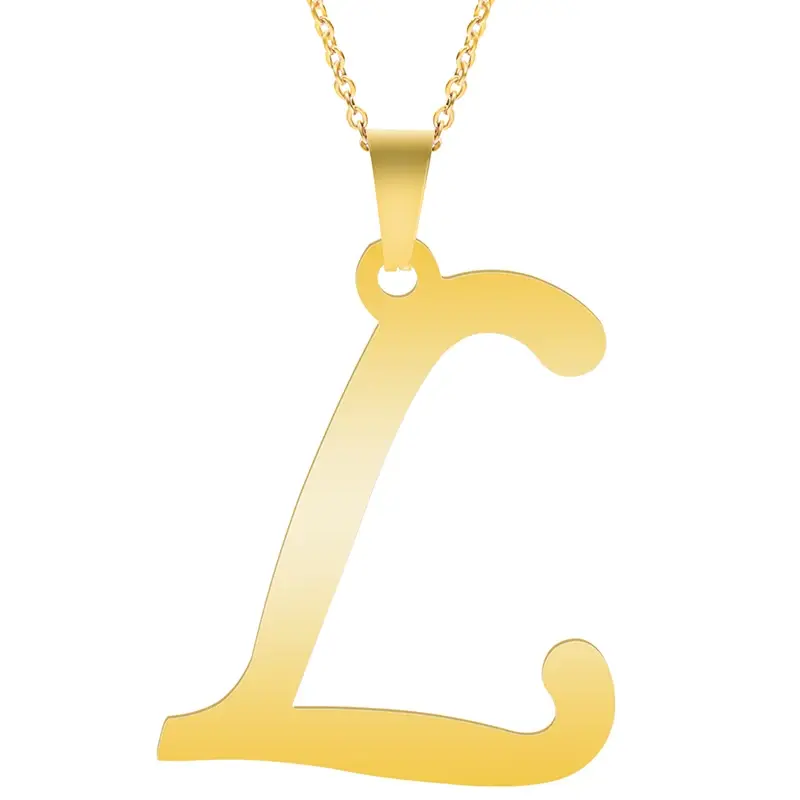 Thumbnail: Collier acier inoxydable initiales