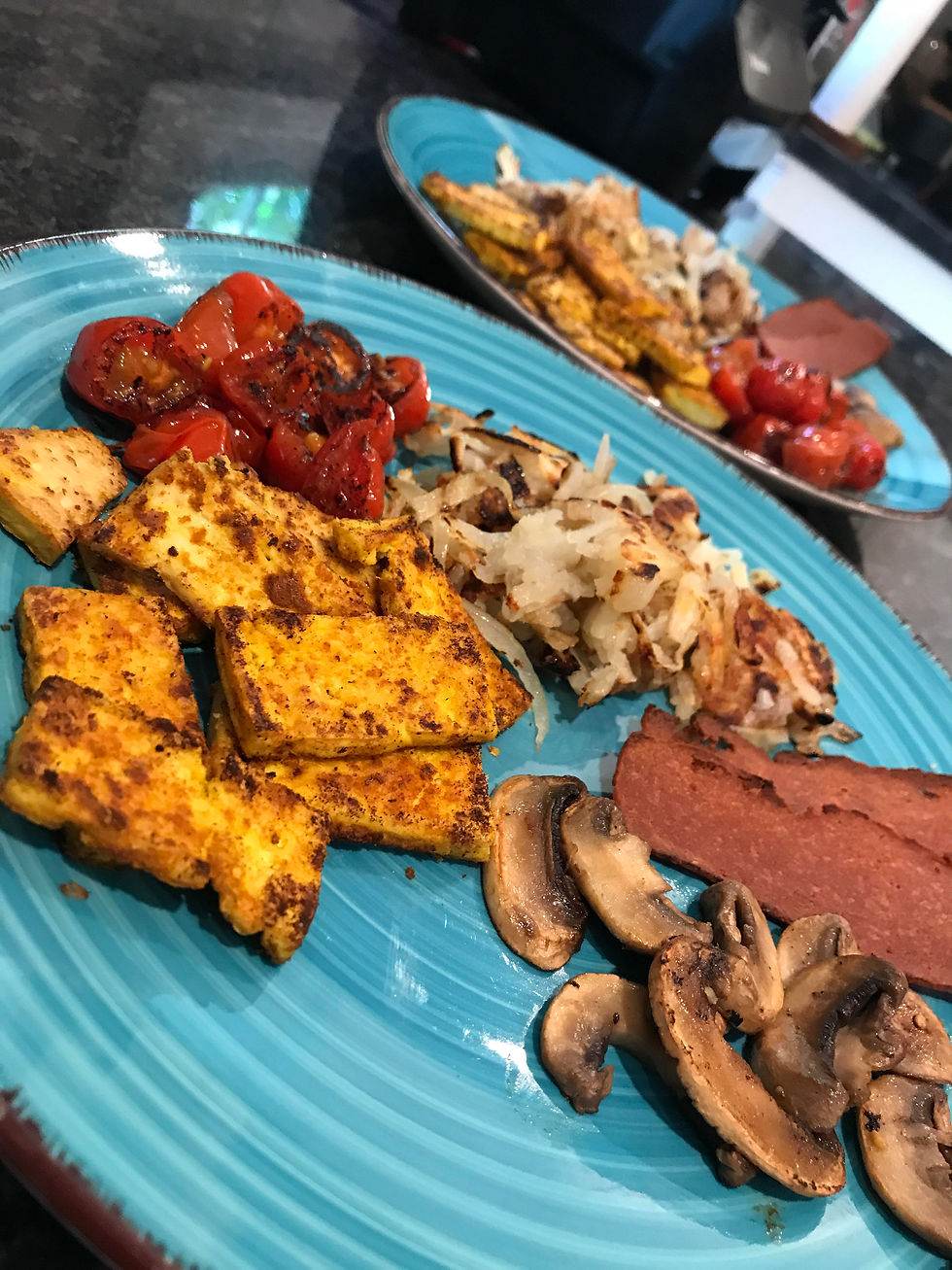Healthy Vegan Tofu Breakfast Low-Fat