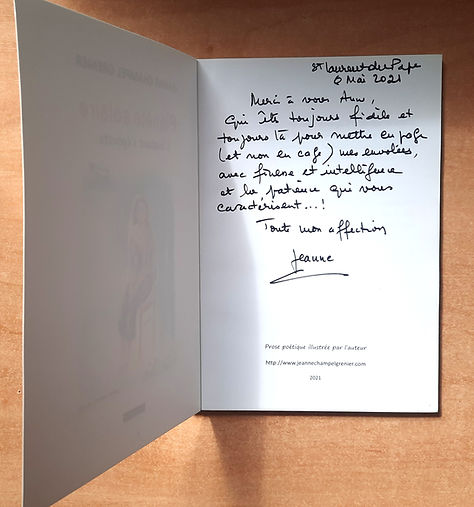 Dédicace à Clairdeplumes "Planète solaire" de Jeanne Champel Grenier