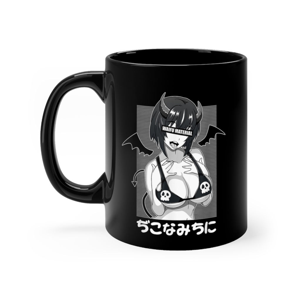 Why You Muggin Me Anime Black Mug 11oz