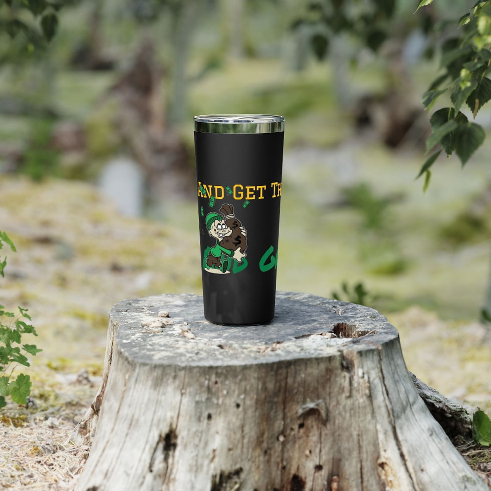 Thumbnail: Why You Muggin Me Get The Bag Copper Vacuum Insulated Tumbler, 22oz				