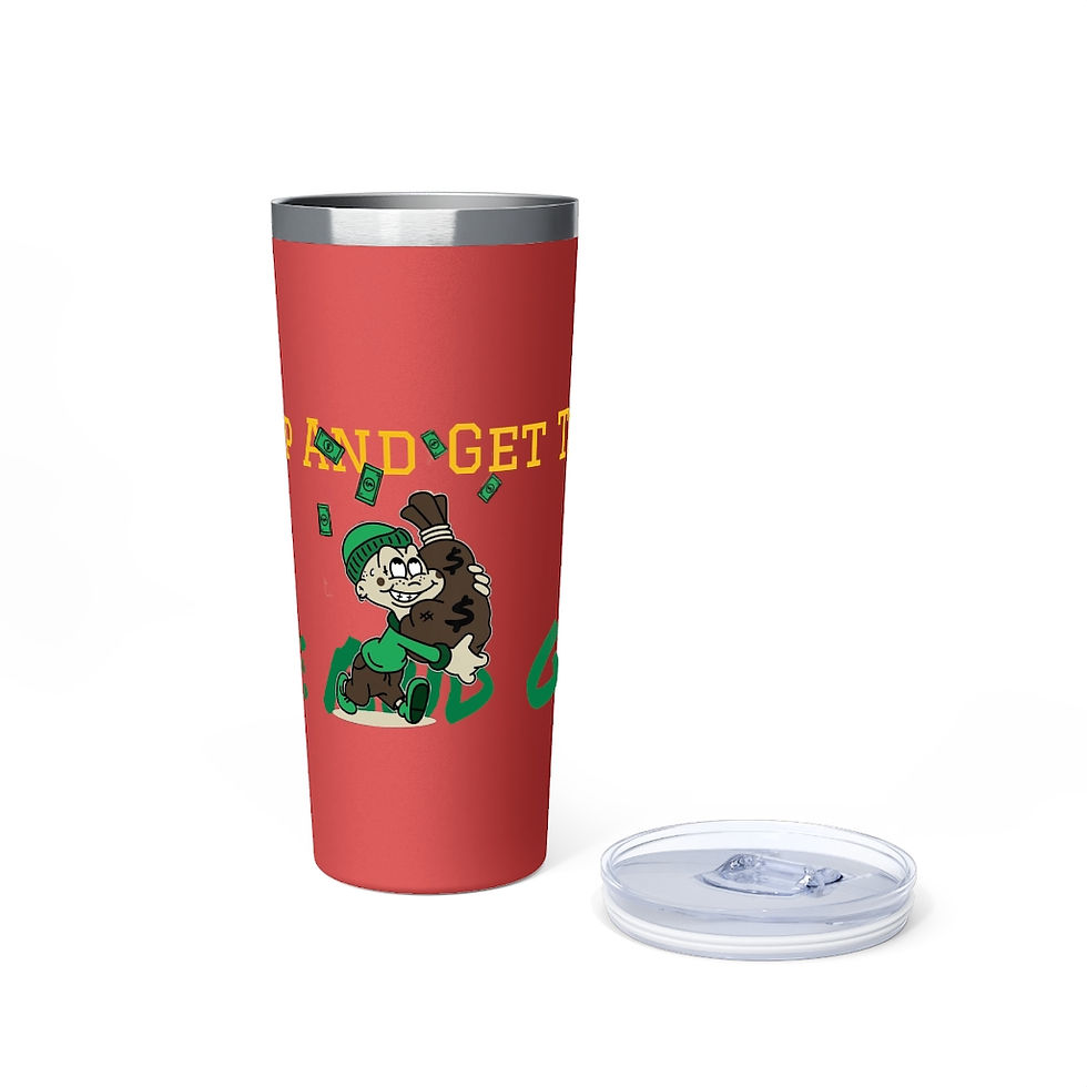 Thumbnail: Why You Muggin Me Get The Bag Copper Vacuum Insulated Tumbler, 22oz				