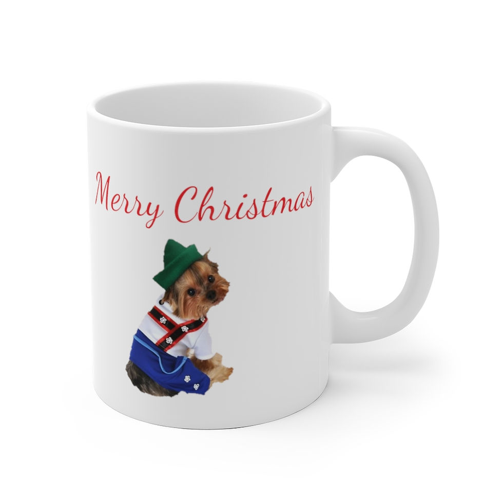 Thumbnail: Why You Muggin Me Merry Christmas Yorkie Ceramic Mug 