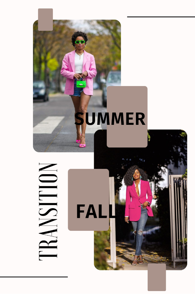 <img src=summer to fall 2022 outfits.jpg" alt = pink blazer and denim bottom summer to fall 2022 outfits"/>