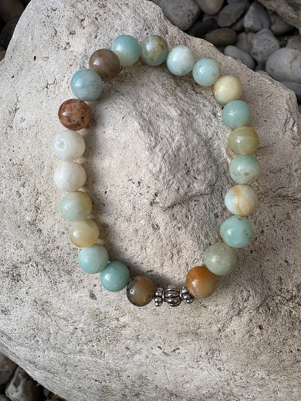 Beaded bracelet on rock