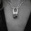 Thumbnail: Close-up of a woman wearing a bold silver choker with a raw galena  crystal hung on an oversized sculptural chain