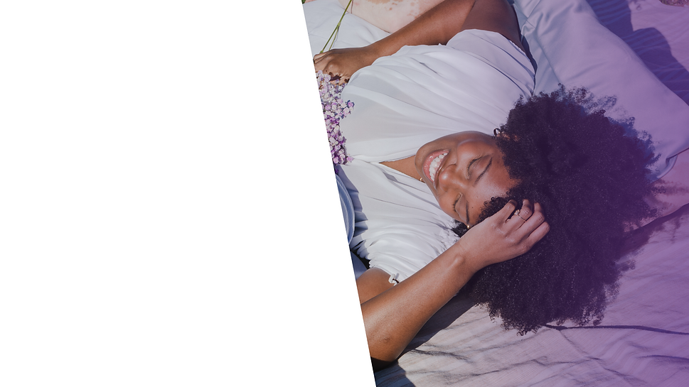 black woman smiling with natural hair