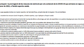 Comunicat de l'Ajuntament de Santa Coloma. Ampliació a partir del 25 de gener