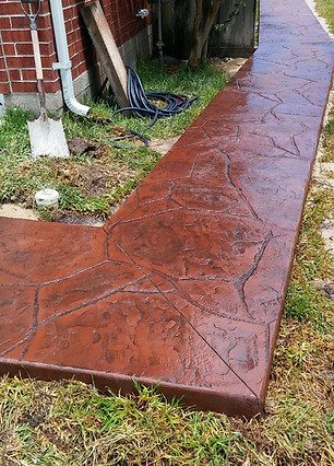 Stamped concrete sidewalk.JPG
