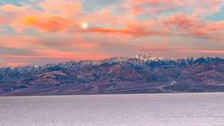 Moonset Sunrise Badwater Basin
