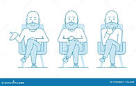 bald-man-consultant-psychotherapist-sitting-chair-several-variants-listens-attentively-giv