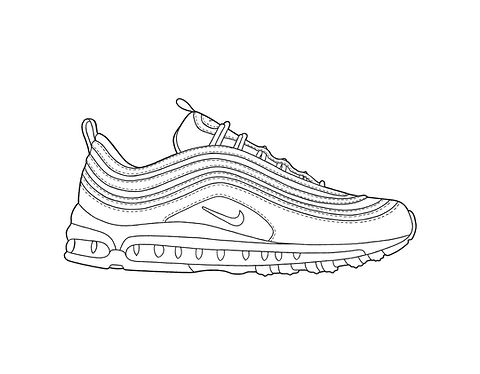nike air max 97 sketch
