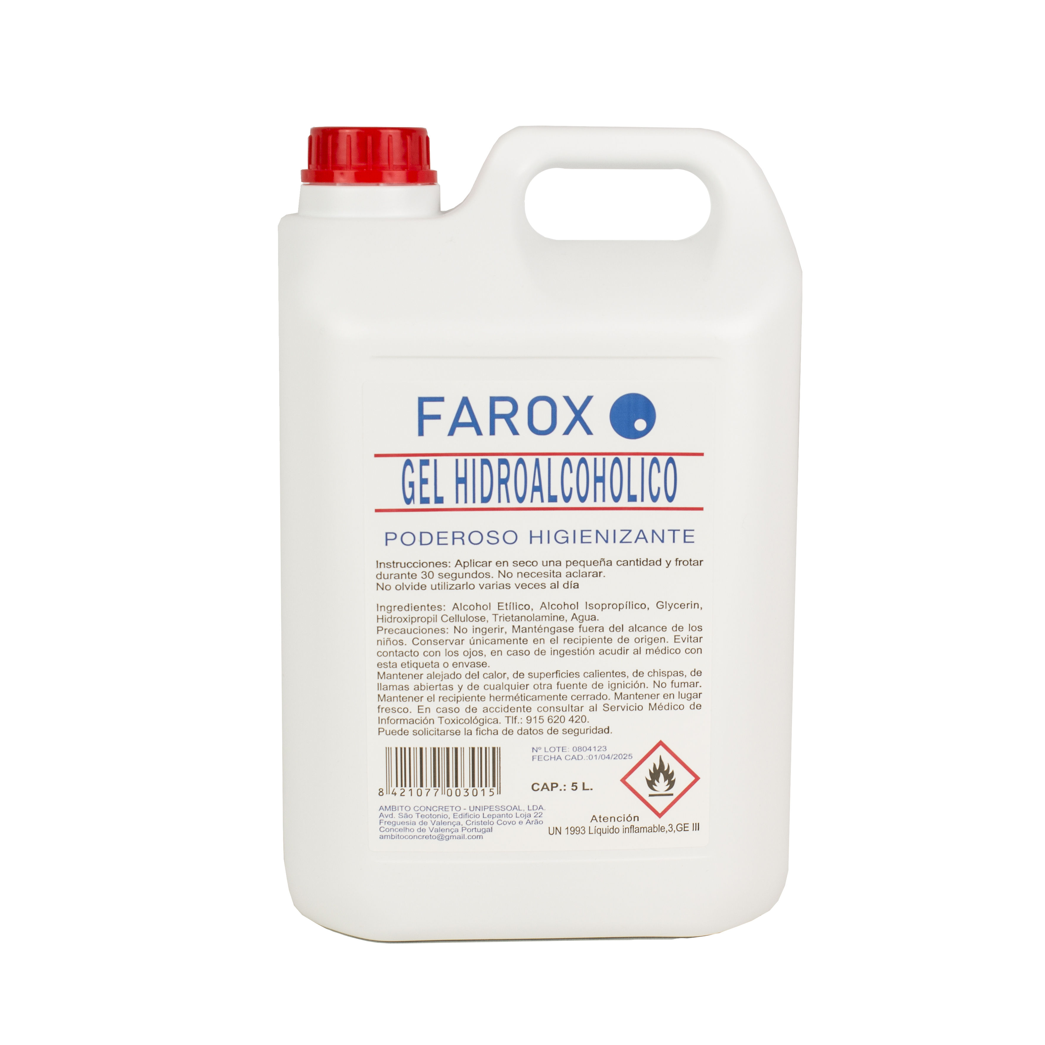 Farox Gel hidroalcoholico Farox 5L | Autosonido Málaga