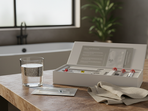 testing kit on a counter