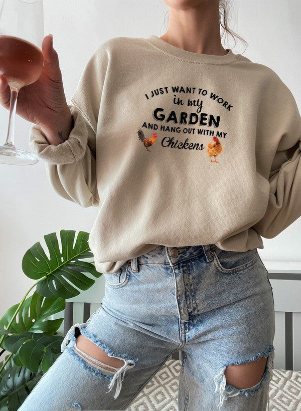 Thumbnail: I Just Want To Work In My Garden Sweat Shirt