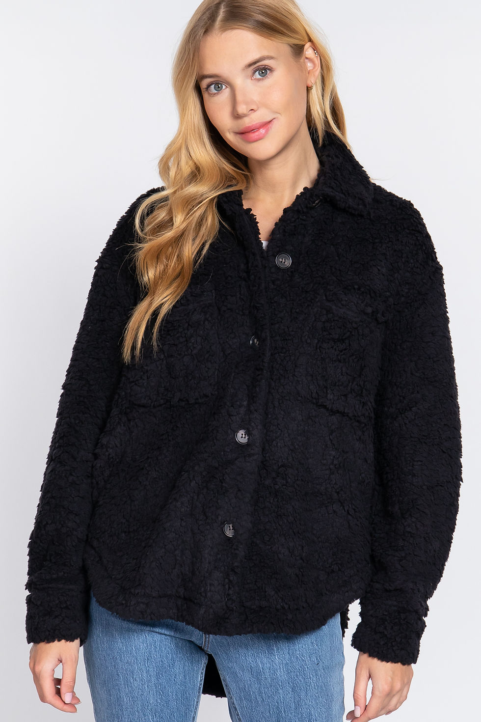 Thumbnail: Long Slv Flap Pocket Oversize Jacket 