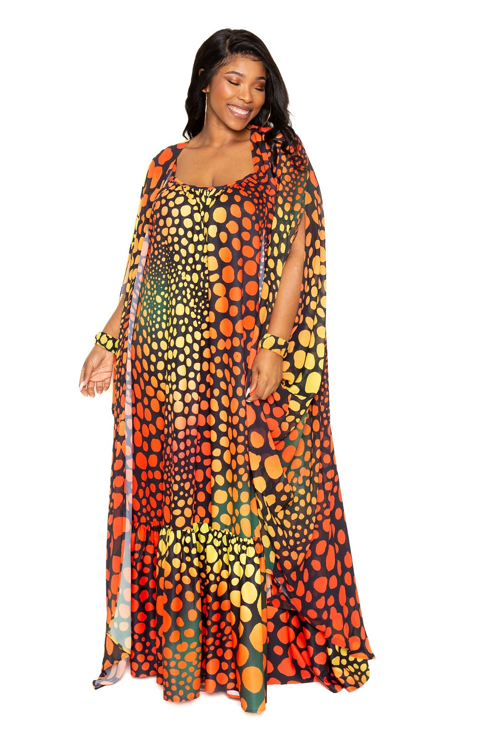 Thumbnail: Dot Robe With Wrist Band