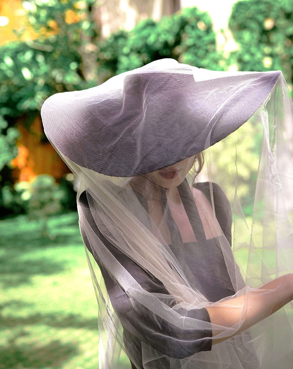 Thumbnail: LOLA Wide Brim Jute Straw Hat In Black