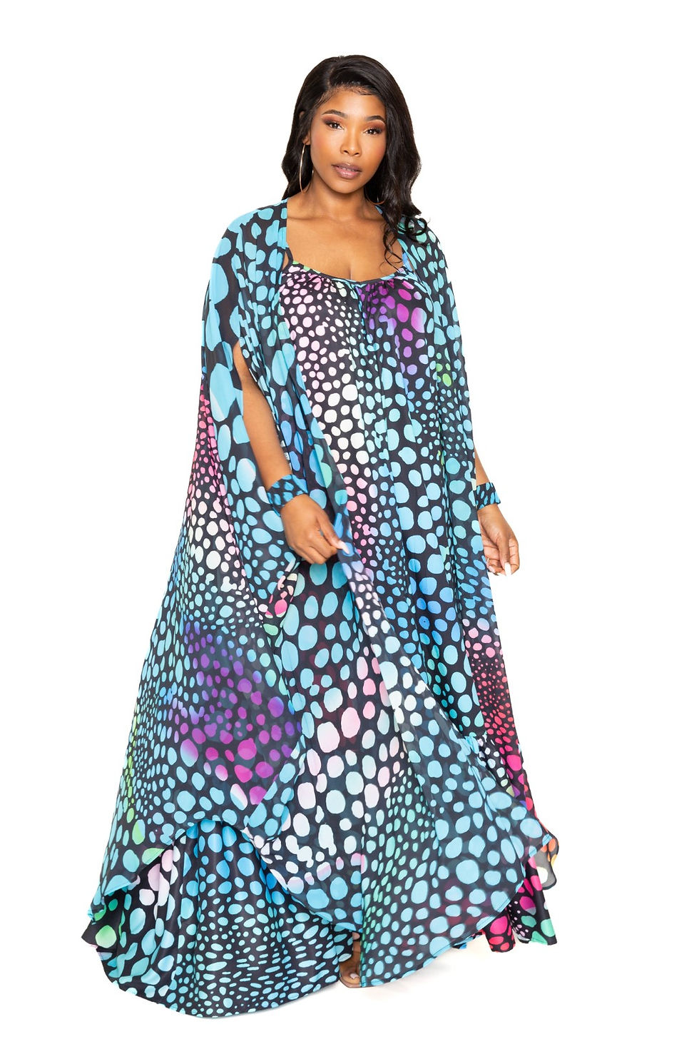 Thumbnail: Dot Robe With Wrist Band